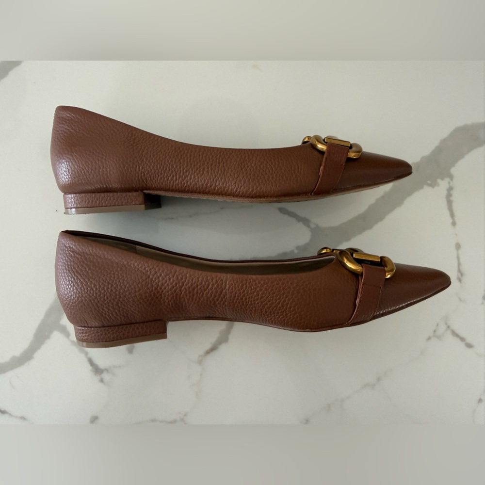 Boden Iris Snaffle Ballet Flats-Brown-Size 38 - Picture 2 of 11